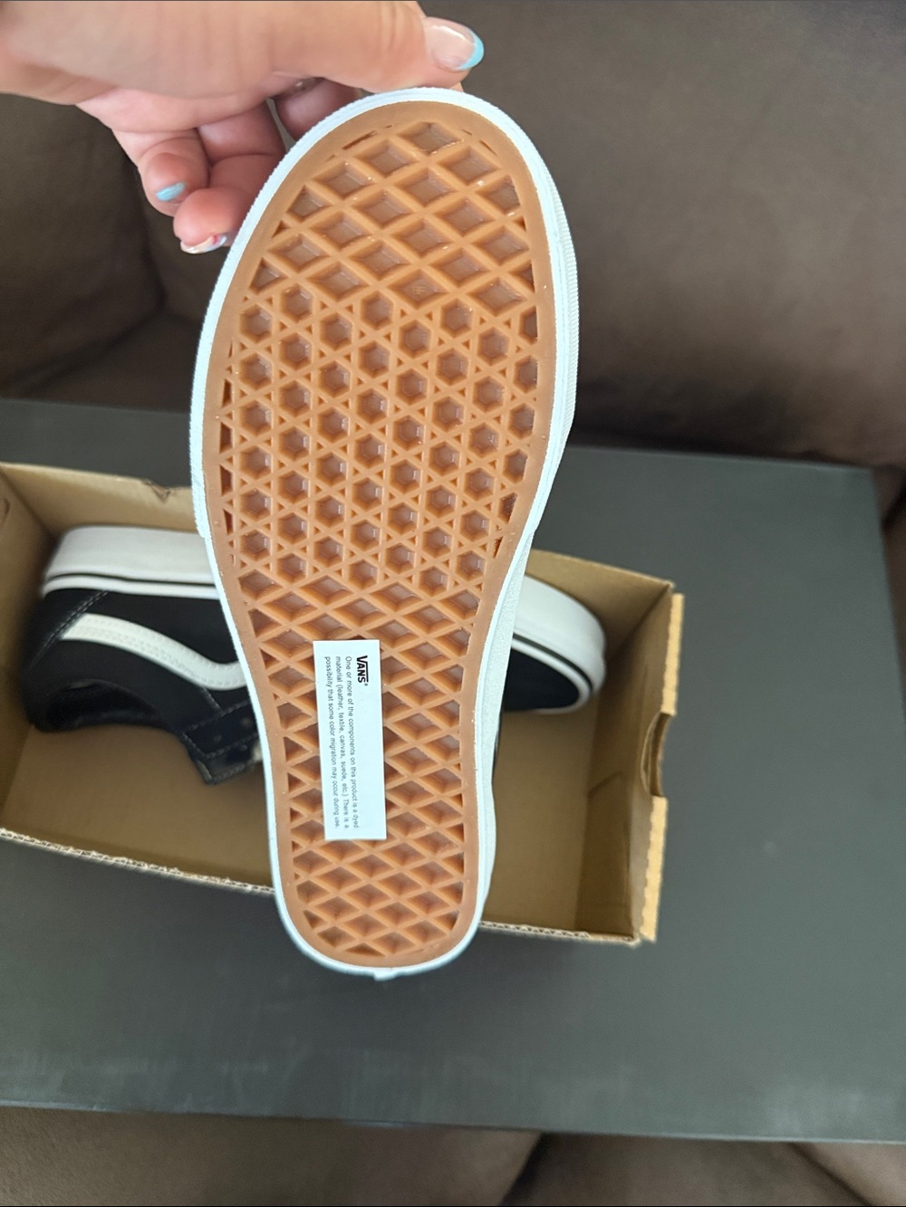 Vans Black and White Old Skool Low-Top Sneakers - Picture 3 of 4